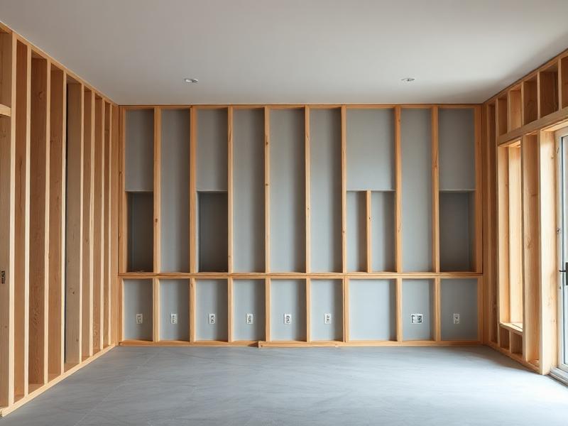 Innenausbau mit Holzrahmen und Vorsatzschalen